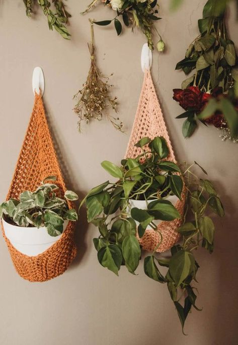 Wall Plant Holders Hanging Planters Crochet Home Decor | Etsy Wall Plant Holder, Crochet Plant Hanger, Wall Plant Hanger, Confection Au Crochet, Support Plante, Hanging Plant Holder, Crochet Wall Hangings, Crochet Plant, Crochet Home Decor