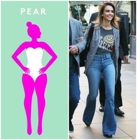 Pear-Shape_Jeans Pear Dress, Pear Shaped Girls, Pear Body Shape Outfits, Pear Shape Fashion, Pear Shaped Outfits, Silhouette Fashion, Fashion Knowledge, Pear Shaped Women, Shape Fashion