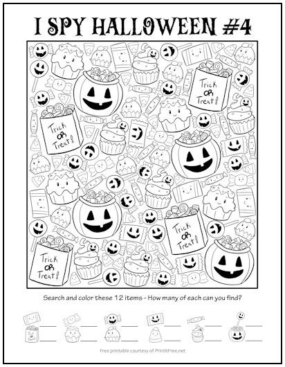 I Spy Activities, I Spy Halloween, Spy Halloween, Spy Activities, Halloween Activity Sheets, Halloween Color By Number, Halloween Classroom Activities, Halloween Classroom Decorations, Autumn Puzzle