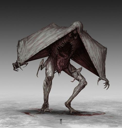 Eldritch Creature Design, Silent Hill Monsters Concept Art, Vita Carnis Creatures, Horror Monsters Concept Art, Creature Concept Art Monsters, Eldrich Horrors, Creepy Monster Art, Animal Concept Art, Body Horror Monster