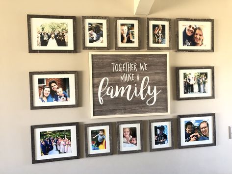 Family Photo Gallery Wall, Family Photos Wall Decor, Family Pictures On Wall, Photo Wall Display, Family Photo Wall, Family Wall Decor, Photo Wall Decor, Photo Wall Gallery, Dekor Diy