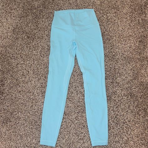 -Never Worn -No Pilling -Size 6 -25’ Length -Align Legging -Baby Blue Color Baby Blue Leggings, Blue Leggings Outfit, Wide Leg Lounge Pants, Align Leggings, Lululemon Align Leggings, Green Joggers, Lululemon Align Pant, Leggings Outfit, Baby Blue Colour