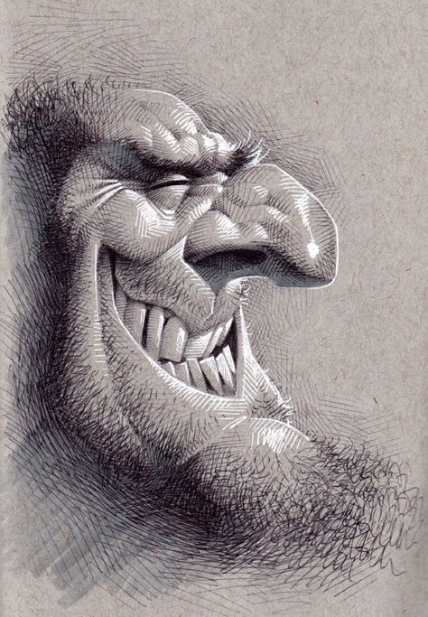 Kevin Keele's Toned Paper Illustrations - Strathmore Artist Papers 심플한 그림, Caricature Sketch, Caricature Artist, Caricature Drawing, Character Design Sketches, Paper Illustration, Toned Paper, Character Sketches, Cartoon Faces