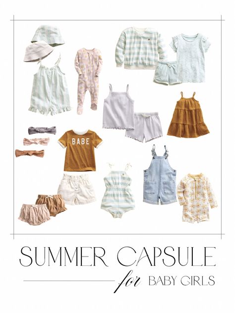 This Little Co. by Lauren Conrad collection got me for my baby girl this spring!! Create the easiest capsule wardrobe by shopping these pieces! Baby Girl Capsule Wardrobe, 6 Month Old Summer Outfits, Toddler Girl Summer Capsule Wardrobe, Baby Capsule Wardrobe, Toddler Girl Fall Capsule Wardrobe, Pregnancy Capsule Wardrobe Summer, Toddler Girl Pack Sporty Set, Lauren Conrad Collection, Toddler Girl Summer