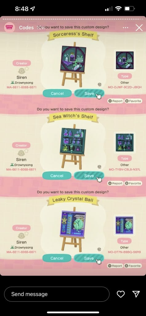 Acnh Witchy Code, Witchy Shelves, Acnh Witchy, Animal Crossing Music, Dark Fairycore, Animal Crossing 3ds, Animal Crossing Memes, Path Design, Island Theme