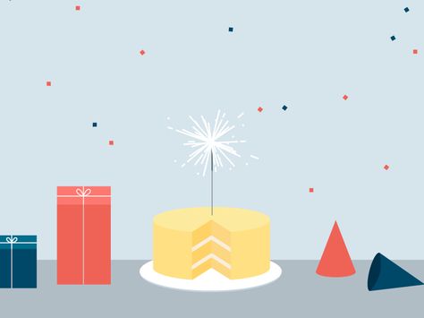 Birthday Animation Gif, Birthday Motion Graphics, Birthday Illustration Design, Confetti Animation Gif, Happy Birthday Cake Gif, Birthday Cake Gif Animation, Birthday Graphic Design, Cake Animation, Happy Birthday Wishes Cake Gif