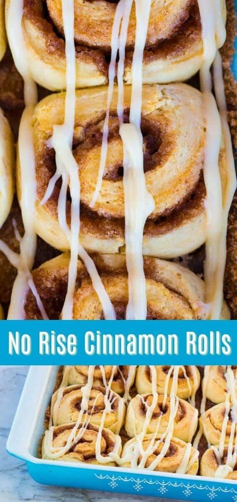 How to Make Fast & Fluffy No Rise Cinnamon Rolls - The Kitchen Magpie No Rise Cinnamon Rolls, Cinnamon Rolls Without Yeast, Pioneer Woman Cinnamon Rolls, No Yeast Cinnamon Rolls, Baking Cinnamon, Quick Cinnamon Rolls, Overnight Cinnamon Rolls, No Yeast Dinner Rolls, Mini Cinnamon Rolls