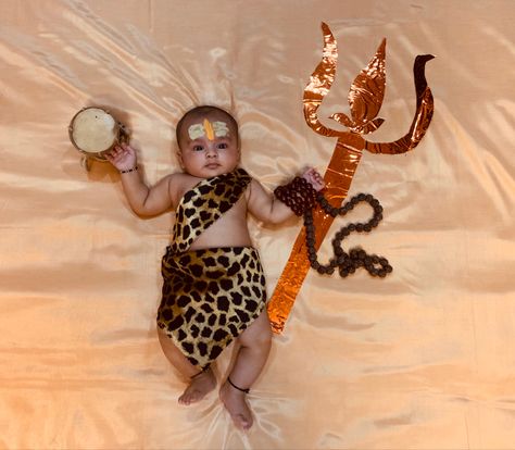 Shravan Month Baby Photoshoot, Mahadev Theme Baby Photoshoot, Shiva Theme Baby Photoshoot, Shivaratri Theme Baby Photoshoot, Baby Shiva Photoshoot, Shivaratri Baby Photoshoot, Shivratri Baby Photoshoot, Mahashivratri Baby Photoshoot, Monthly Photoshoot