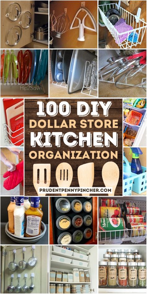 Dollar Store Kitchen Organization, Dollar Tree Kitchen Organization, Dollar Tree Kitchen, Diy Spice Rack, Dollar Tree Organization, Kitchen Organization Ideas, Dollar Store Diy Organization, Pan Organization, Diy Spices