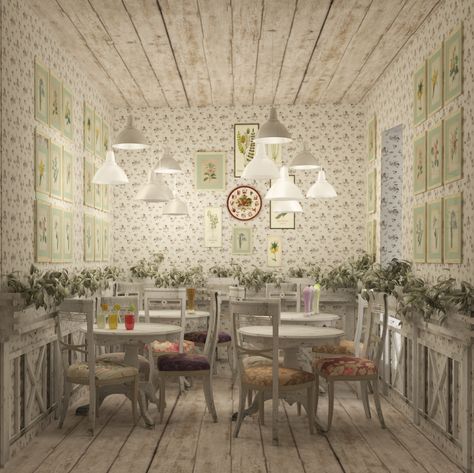 Cafe. Shabby-chic design by Oleksandra91.deviantart.com on @deviantART Shabby Chic Cafe, Shabby Chic Interior Design, Shabby Chic Design, Estilo Shabby Chic, Shabby Chic Room, Shabby Chic Living, Shabby Chic Living Room, Shabby Chic Interiors, Shabby Chic Bedrooms