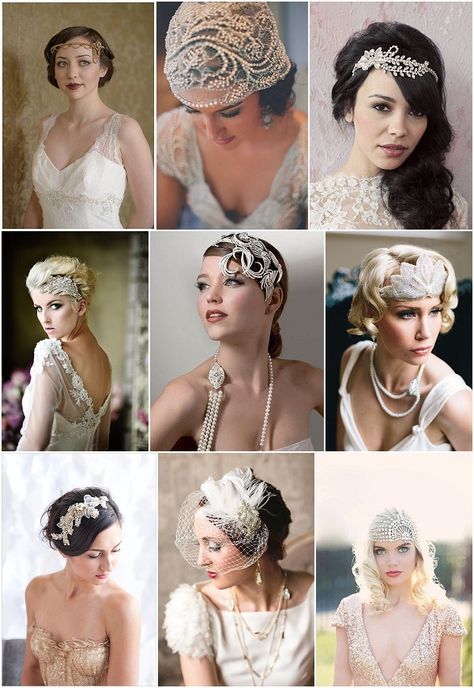 Vintage Bridal Accessories, Bridal Headpiece Vintage, Vintage Headpiece, French Wedding Style, Gatsby Wedding, French Wedding, Vestidos Vintage, Vintage Bride, Vintage Bridal