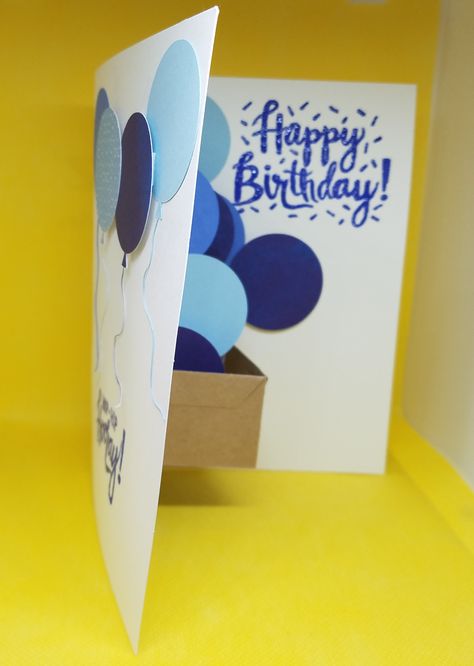 Balloon surprise card Balloon Surprise, Gift Inspo, Bday Cards, Crafts Hacks, Diy Crafts For Gifts, Cardboard Crafts, Card Tutorial, Friend Birthday Gifts, Pop Up Cards