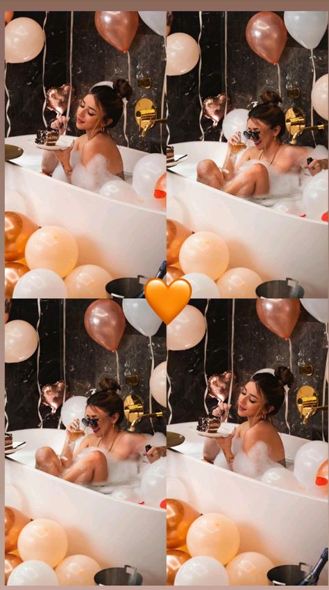 Bath Tub Photoshoot Birthday, Bathtub Photo Shoot Ideas, 40th Birthday Pics Ideas For Women, Bathroom Birthday Photoshoot Ideas, Birthday Hotel Shoot, Birthcake Ideas Women, Bathtub Birthday Photoshoot Ideas, 32birthday Ideas, Pool Birthday Shoot Ideas