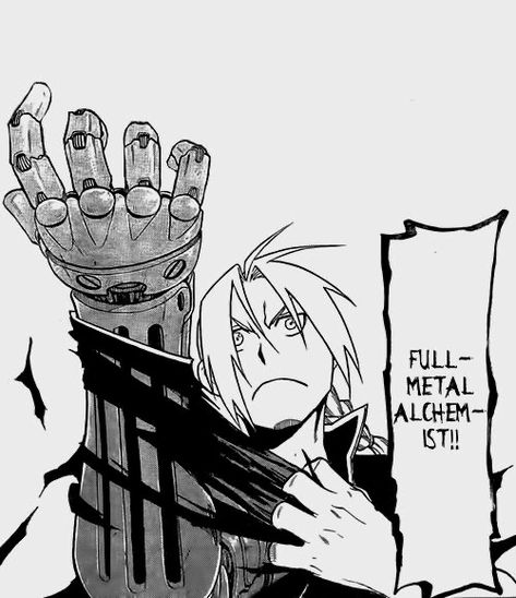 Edward Elric Manga, Fma Tattoo, Fullmetal Alchemist Edward, Panel Ideas, Full Metal Alchemist, Manga Wall, Manga Tattoo, Edward Elric, Fullmetal Alchemist Brotherhood