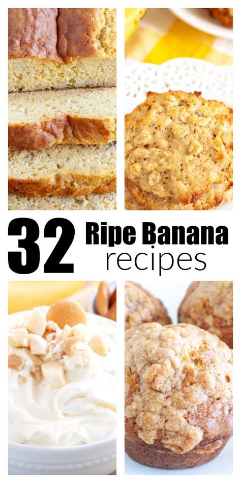 Too Ripe Bananas Recipe, Ideas For Over Ripe Bananas, Recipes For 3 Bananas, Recipes To Use Up Ripe Bananas, Recipe To Use Up Bananas, Recipe With Two Ripe Bananas, Recipes With Lots Of Bananas, What To Do With 3 Ripe Bananas, Recipes That Use Ripe Bananas