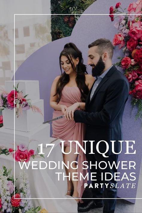 Attention Couples: 17 Wedding Shower Themes You'll Want for Yourselves. Find your perfect fit on PartySlate. Surprise Wedding Shower Ideas, Co Ed Wedding Shower Themes, Couples Wedding Shower Decorating Ideas, Couples Wedding Shower Themes Ideas Decoration, Couples Bridal Shower Themes, Coed Bridal Shower Themes, Couple Shower Themes Wedding, Wedding Shower Themes For Couples, Coed Wedding Shower Themes