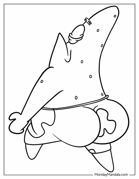 22 Patrick Star Coloring Pages (Free PDF Printables) Coloring Pages Rappers, Coloring Book Art Disney, Stoners Coloring Pages, Funny Colouring Pages, Spongebob Coloring Sheets, 3 Marker Challenge Coloring Pages, Sticker Coloring Pages, Preppy Coloring Pages Aesthetic, Bold And Easy Coloring Pages Printable