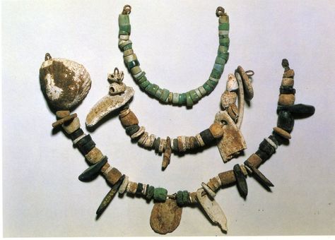 Prehistoric Jewelry | Kristy Hsu Prehistoric Age, History Jewelry, Ancient Jewellery, Prehistoric Art, Ancient Mysteries, Ancient Jewelry, Neck Piece, Ancient Artifacts, Camping Gifts