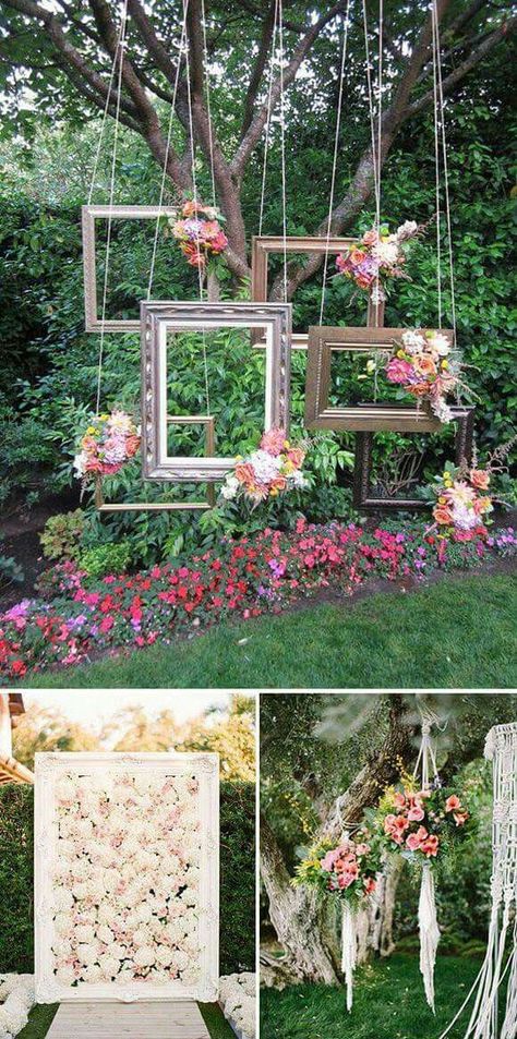 Photo Booth Backdrop Wedding, Deco Champetre, Rustic Wedding Decorations, Diy Photo Booth, Photo Booth Backdrop, Deco Floral, בר מצווה, Wedding Frames, Vintage Diy