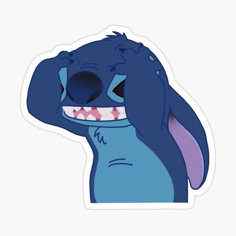 Cute Stitch Sticker for sale #disney #stitch #lilostitch #angryStitch #blue #stickers #aesthetic #cute #monster Angry Stitch Tattoo, Angry Stitch, Stitch Stickers Printable, Cute Stitch Stickers, Lilo And Stitch Stickers, Stitch Disney Sticker, Cute Stitch, Lilo And Stitch, Cute Stickers