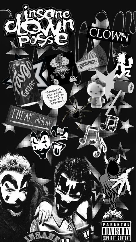 Insane Clown Posse Albums, What Is A Juggalo, Black And White Clown, Black And White Wallpaper Iphone, Future Wallpaper, Insane Clown Posse, Insane Clown, Emo Wallpaper, Band Wallpapers