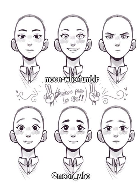 Different Face Shapes Drawing Reference, Expressions Tutorial, Drawing Face Expressions, My Birthday Is, Draw Cartoon, 얼굴 드로잉, Makeup Eyes, Drawing Expressions, 캐릭터 드로잉