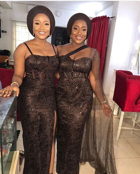 Chocolate brown Asoebi inspo Chocolate Brown Dress, Latest Aso Ebi Styles, Nigerian Lace Styles, African Shirts For Men, Lace Gown Styles, Africa Dress, Aso Ebi Styles, African Shirts, Asoebi Styles