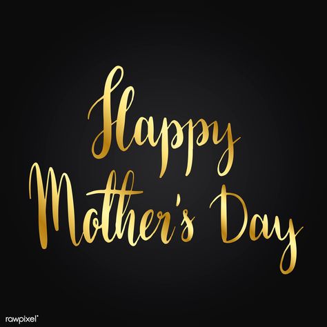 Happy mother's day typography style vector | free image by rawpixel.com / Aum Happy Mother's Day Black Images, Mothers Day Text, Visual Art Lessons, Happy Mothers Day Images, Mothers Day Images, Mothers Day Poster, Mother Day Wishes, Web Design Resources, Blur Photo Background