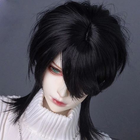 Doll Oc, Bjd Hair, Doll Reference, Short Hair Accessories, Wig Wavy, Bjd Wig, Dolls Bjd, Doll Wig, Fantasy Art Dolls