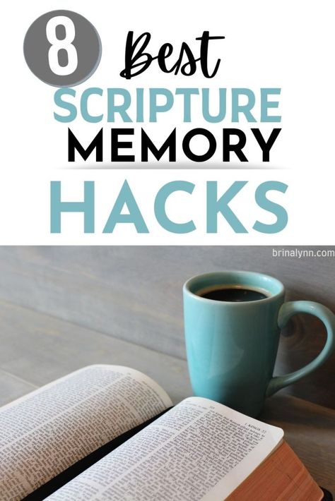 8 Scripture Memory Hacks - Ways to Memorize Scripture Memory Hacks, Memorizing Scripture, Good Scriptures, Helpful Hacks, Scripture Memorization, Scripture Memory, Christian Bible Study, Memorization, God Quotes