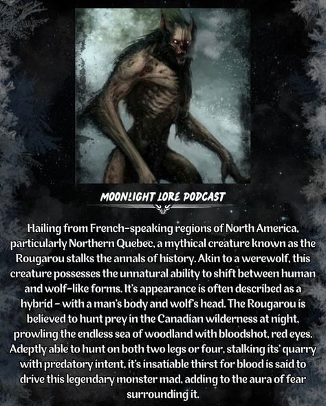 A brief summary of the Rougarou! #Rougarou #werewolf #cryptid #Folklore #cryptozoology #wolfman Lore Podcast, Darkest Academia, Demon Tattoo, Dark Paradise, Gothic Horror, Red Eyes, Male Body, Mythical Creatures