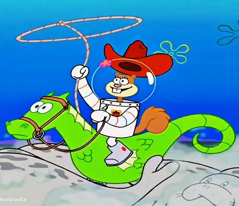 Spongebob And Sandy, Riding A Horse, Sandy Cheeks, Silly Images, Gummy Bears, Spongebob Squarepants, Birthday Bash, A Horse, Paint Kit