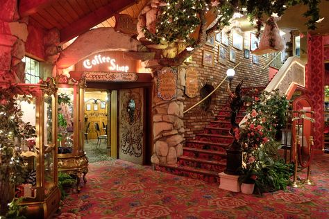 Cellar at Madonna Inn Madonna Inn Aesthetic, Inn Aesthetic, Madonna Inn, Retro Interior Design, Dream Mansion, The Madonna, Retro Interior, House Room, San Luis Obispo