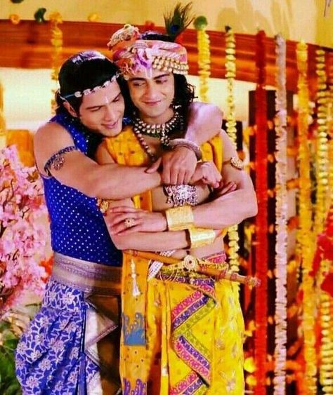 World's best brothers ever seen in the world (Krishn and Balram Dau) Balram Dau, Radha Krishna Sketch, Basant Bhatt, Sumedh Mallika, Brother Love, Radha Radha, New Movie Images, Radha Krishna Songs, Sumedh Mudgalkar