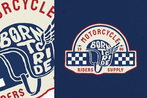 Vintage Motorcycle Logo Badge Template EPS, AI Jdm Logo, Motorcycles Logo Design, Garage Logo, Timeless Logo Design, Motorcycle Artwork, Timeless Logo, Badge Template, Motorcycle Logo, Moto Vintage