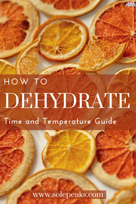 This guide provides information on how to dehydrate common hiking meal ingredients. Use this time and temperature chart for your next dehydrator recipe! #hiking #camping #recipes #guide #howto #dehydrator #dehydrated #hikingmeals #campingmeals Dehydrator Times And Temps, Dehydrator Soup Mixes, Things To Dehydrate, Dehydrated Veggies, Food Dehydrator Recipes, Herbalist Kitchen, Dehydrated Meals, Dehydrating Food, Food Preserving