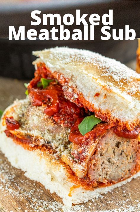 Make mealtime effortless with these irresistible smoked meatball subs. Crafted with convenience in mind, using high-quality frozen meatballs, robust marinara sauce, and soft French bread, this recipe transforms hectic evenings into flavorful dining experiences. Whether it's a quick lunch for the family or a cozy dinner for two, tap to try the recipe and delight your taste buds! Smoked Meatballs, Garlic French Fries, Meatball Appetizers, Grilled Meatballs, Meatball Sub, Meatball Sandwich, Best Meatballs, Bacon Mac And Cheese, Pellet Grill Recipes