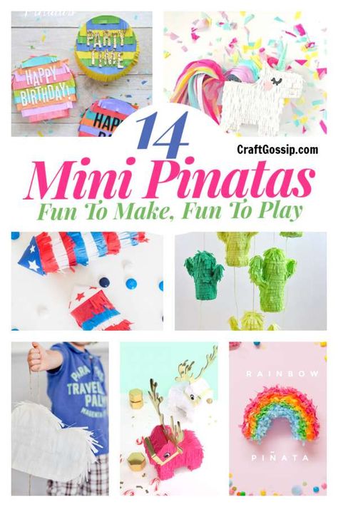 14 Mini Pinatas You Can DIY – Party Ideas Diy Pinatas, Pinata Ideas For Kids, Pinata Template Free Printable, Pinata Filler Ideas, Piñata Filler Ideas, Small Pinata Ideas, Diy Mini Pinata Template, How To Make Mini Pinatas, Mini Pinata Centerpiece