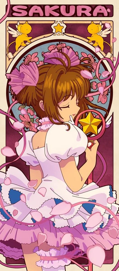 Card Captor Sakura Wallpapers Iphone, Kuchiki Byakuya, Sakura Tattoo, Clow Cards, Magical Girl Aesthetic, Sakura Card Captor, Sakura Art, Tsubasa Chronicles, Sailor Moon Art