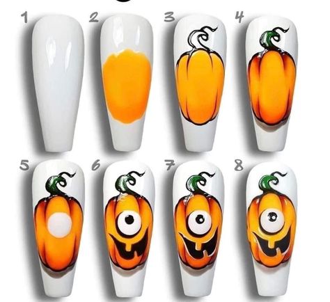 Halloween Nail Art Tutorial, Halloween Acrylic Nails, Halloween Nail Designs, Halloween Nail, Halloween Nail Art, Art How, Types Of Nails, Nail Art Tutorial, Us Nails