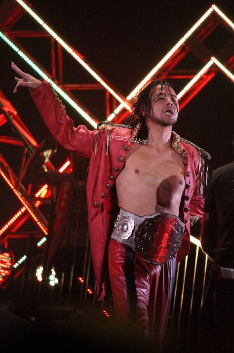 Shinsuke Nakamura Kazuchika Okada, Shinsuke Nakamura, Professional Wrestling, Pro Wrestling, Wwe, Red Leather Jacket, Personal Style, Wrestling, Leather Jacket