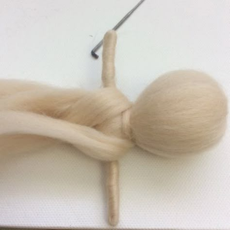 This is step by step photo guide of how to make a wool roving Angel that can sit on your Christmas tree. What you will need is a 36 or 38 fe... Wool Angels How To Make, Animal Goddess, Wool Christmas Tree, Christmas Craft Diy, Felted Crafts, Needle Felting Tutorial, Christmas Tree Angel, Roving Yarn, Felt Angel