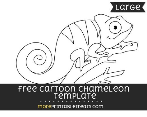 Free Cartoon Chameleon Template - Large Chameleon Outline, Chameleon Template, Cartoon Chameleon, Story Baskets, Fighter Planes Art, Free Cartoons, Children Play, Black And White Lines, Reptiles And Amphibians