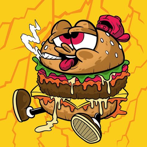 Wooden Letter Painting Ideas, Burger Cartoon, Pop Art Food, Sweet Drawings, Original Iphone Wallpaper, Doodle Art Drawing, Cute Food Drawings, Graffiti Characters, Fall Coloring Pages