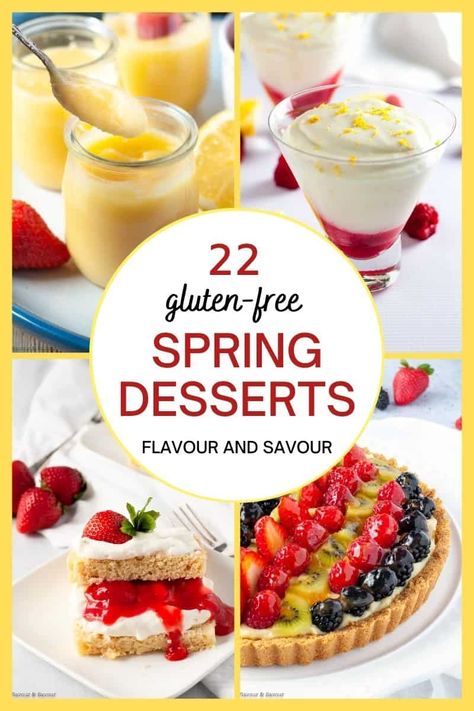 A delicious collection of gluten-free Easter dessert recipes featuring springtime flavours of carrot cake, lemon, strawberries and chocolate! Many of these Easter and Spring desserts can be made ahead of time. Traditional Easter Desserts, Gluten Free Easter, Easy Easter Desserts, Gluten Free Holiday, Easy Gluten Free Desserts, Easter Desserts, Easter Desserts Recipes, Spring Desserts, Easter Baking