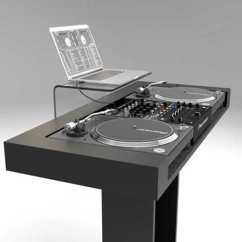 Dj Images Dj Booth, Dj Booth Design, Wedding Dj Booth, Furniture Design Portfolio, Dj Furniture, Dj Pult, Turntable Furniture, Dj Stand, Dj Table