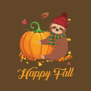 Happy First Day Of Fall, Small Images, First Day Of Fall, Pumpkin Autumn, Lots Of Cats, Autumn Gifts, Cute Sloth, Happy Fall Y'all, Cats Illustration