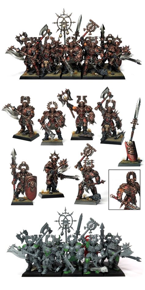 Warhammer Chaos Blood Warriors of Khorne by nickname Chaos Warrior Warhammer, Warhammer Chaos Warriors, Khorne Warrior, Warhammer 40k Khorne, Blades Of Khorne, Warriors Of Chaos, Temple Guard, Warhammer Chaos, Chaos Legion