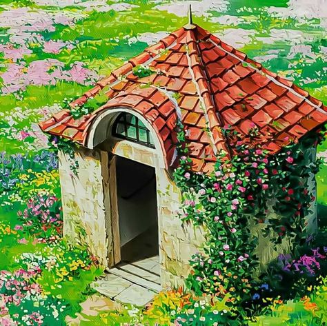 Howls Moving Castle Garden Scene, Howl's Moving Castle Scenes, قلعة هاول المتحركة, Howl's Moving Castle Howl, 하울의 움직이는 성, Studio Ghibli Background, Vintage Photo Editing, Reference Photos For Artists, Art Tutorials Watercolor