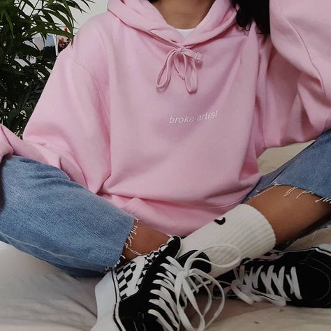 Pink Hoodie Outfit, Skater Girl Outfits, Outfit Pink, Hoodie Outfit, Teenager Outfits, Pinterest Fashion, Pink Hoodie, Mode Vintage, Looks Style